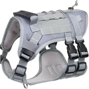 Harnais pour chien - Harnais tactique - LibertéMax ConfortCanin™ - couleur Gris Treillis