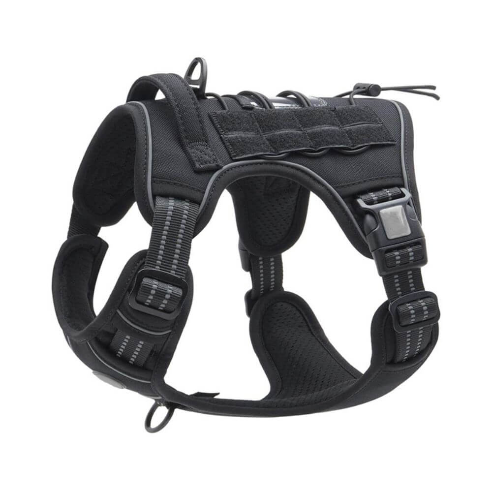 Harnais pour chien - Harnais anti-tactique - BattlePro Harnais ConfortCanin™ - couleur noir
