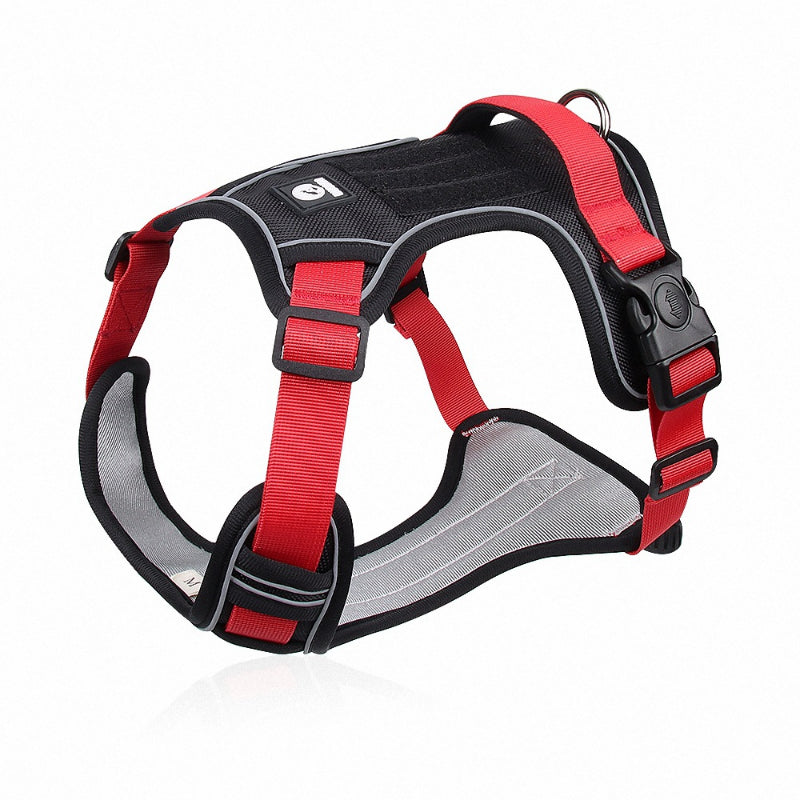 Harnais pour chien - Harnais anti-traction SécuritéPlus ConfortCanin™ - couleur rouge