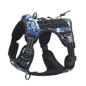 Harnais pour chien - Harnais tactique - BattlePro Harnais Militaire ConfortCanin™ - couleur bleu