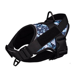 Harnais pour chien - Harnais anti-traction AlphaMax ConfortCanin™ - couleur camouflé bleu
