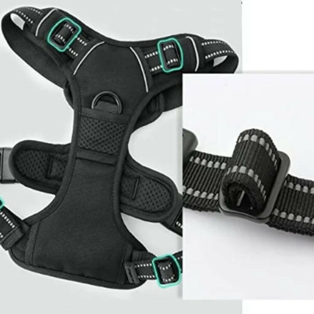 Harnais pour chien - Harnais anti-traction ContrôlePro ConfortCanin™ - couleur noir