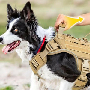 Harnais pour chien - Harnais tactique - BattlePro Harnais Militaire ConfortCanin™ - couleur khaki