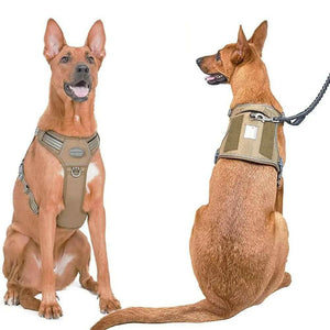 Harnais pour chien - Harnais tactique - BattlePro Harnais Militaire ConfortCanin™ - couleur khaki